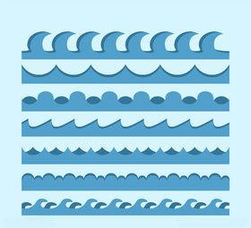 创意蓝色海浪矢量素材