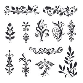 复古装饰花纹图案集合