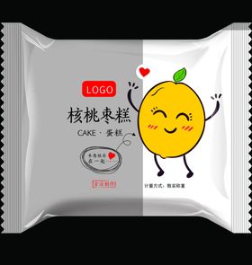 核桃枣糕核桃卡通蛋糕面包
