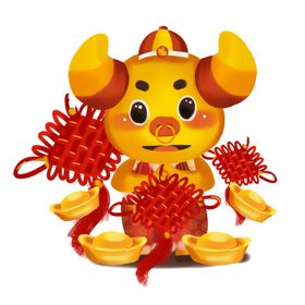 春节动漫牛形象