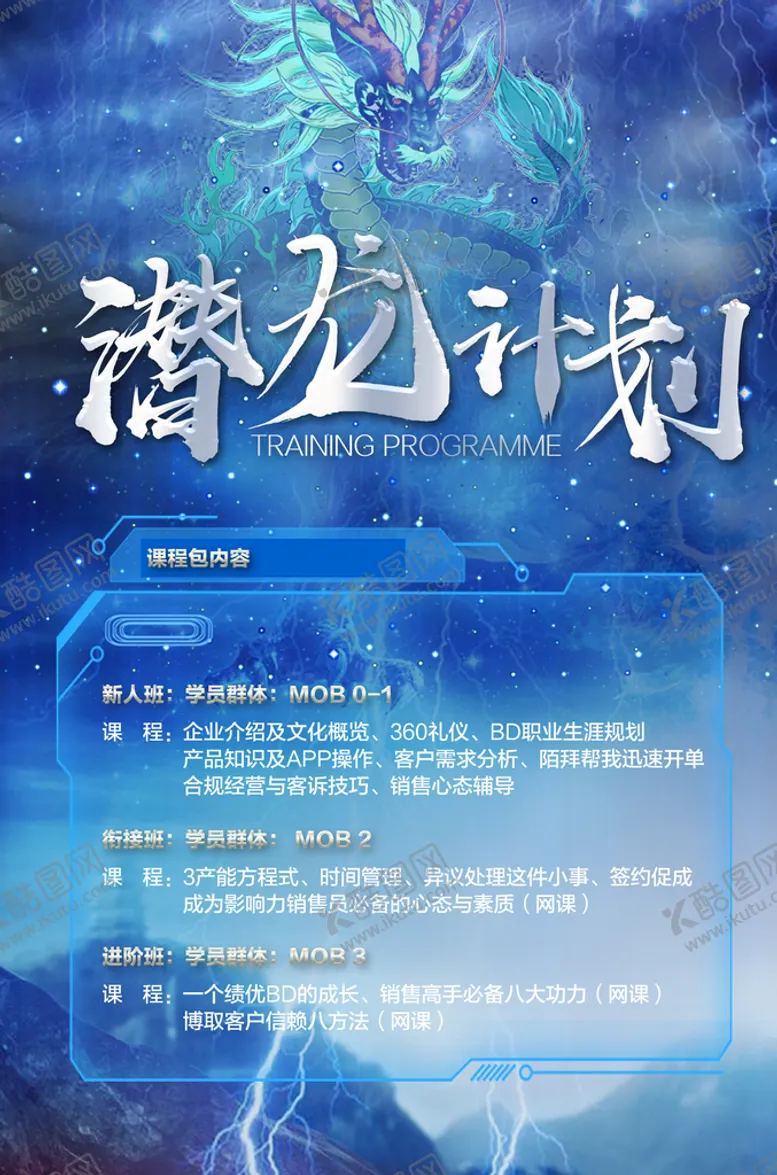 编号：61290310081903502578【酷图网】源文件下载-蓝色企业培训海报设计