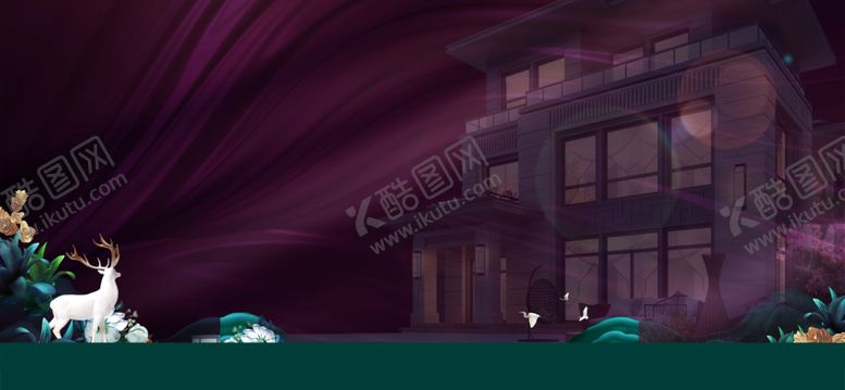 编号：73380910100502286999【酷图网】源文件下载-绿色别墅地产背景