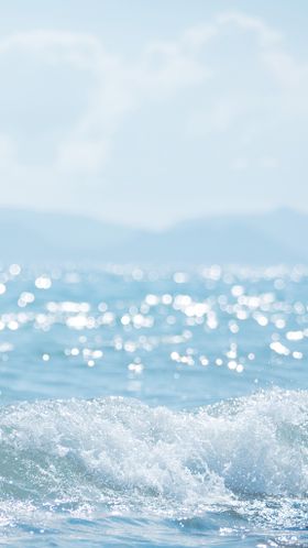 海洋浪花清凉夏季海报背景