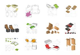 盒子包装模型图