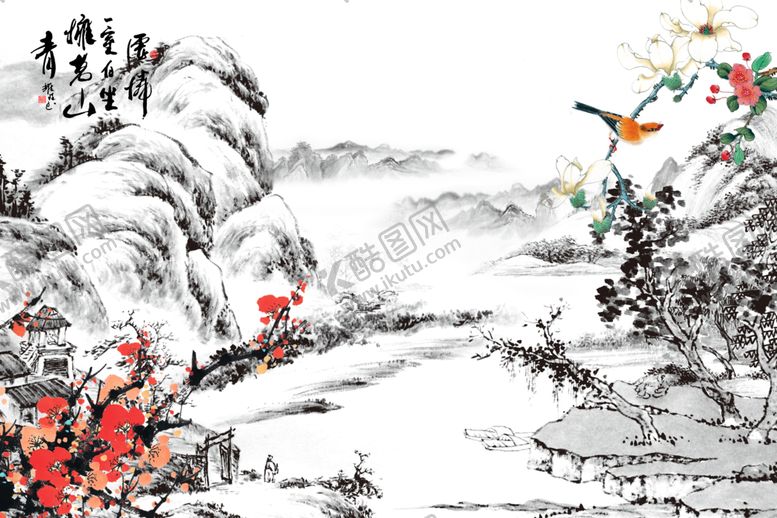 编号：35701507082340215704【酷图网】源文件下载-山水花鸟