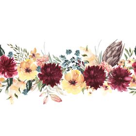 水彩花朵创意图案