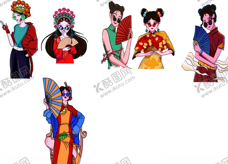 编号：95302802101239547976【酷图网】源文件下载-国潮女孩