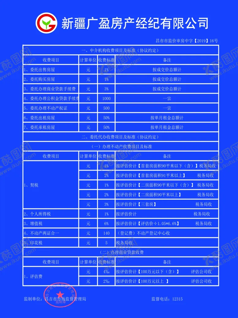 编号：68308309250119381634【酷图网】源文件下载-房产公司收费标准