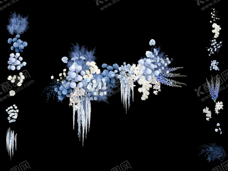 编号：92360502230016471658【酷图网】源文件下载-婚礼效果图手绘花艺素材