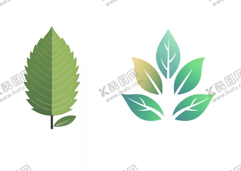 编号：30941601190431348896【酷图网】源文件下载-树叶元素图形