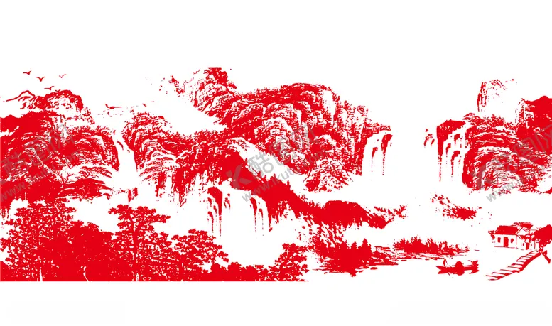 编号：21451305011518306382【酷图网】源文件下载-山水剪影