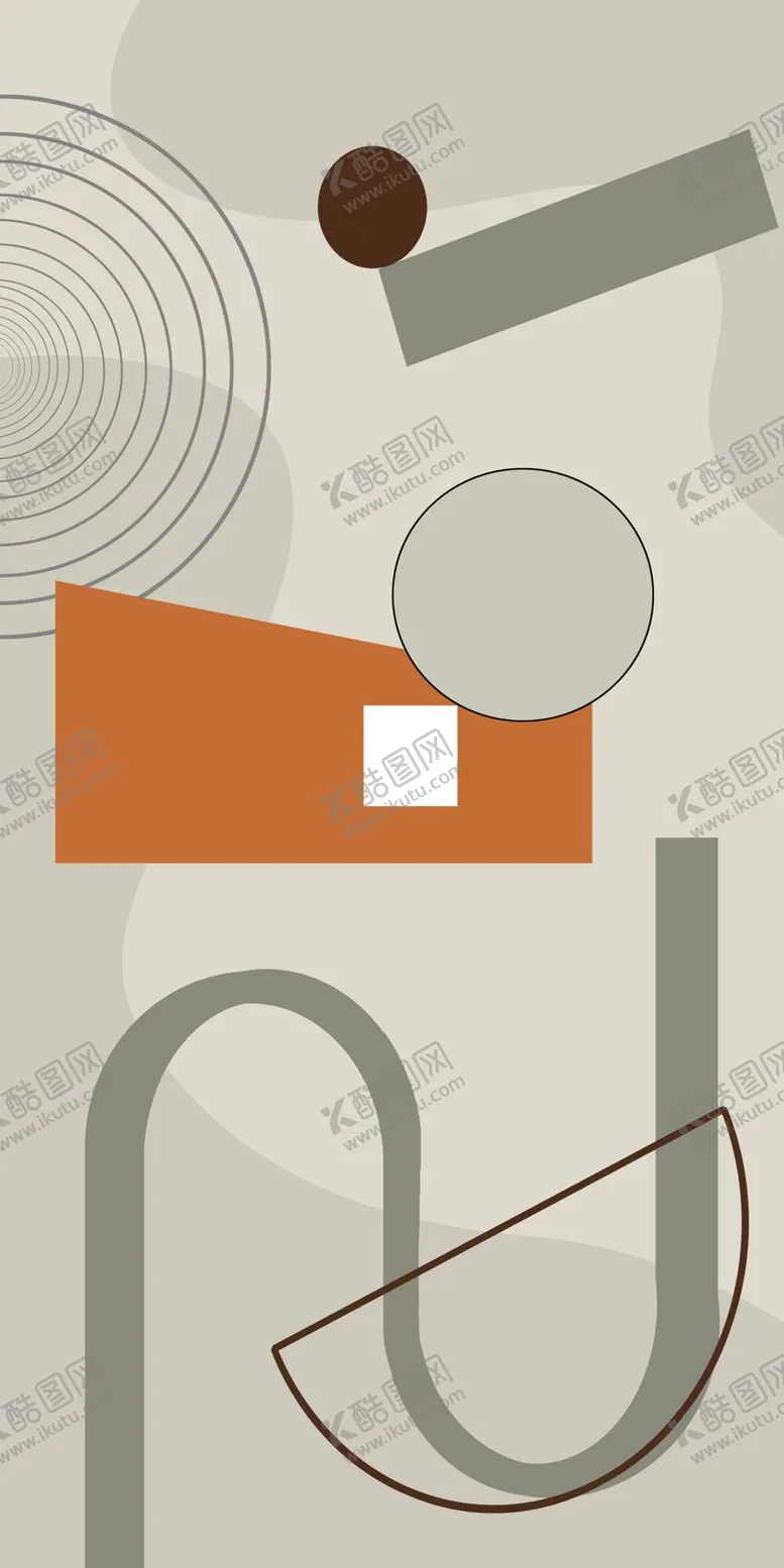 编号：82461509281922005283【酷图网】源文件下载-抽象几何装饰画