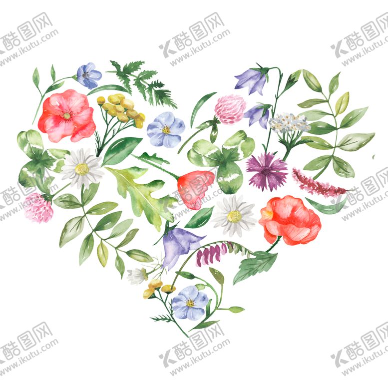 编号：42928909280755297314【酷图网】源文件下载-水彩植物花朵装饰
