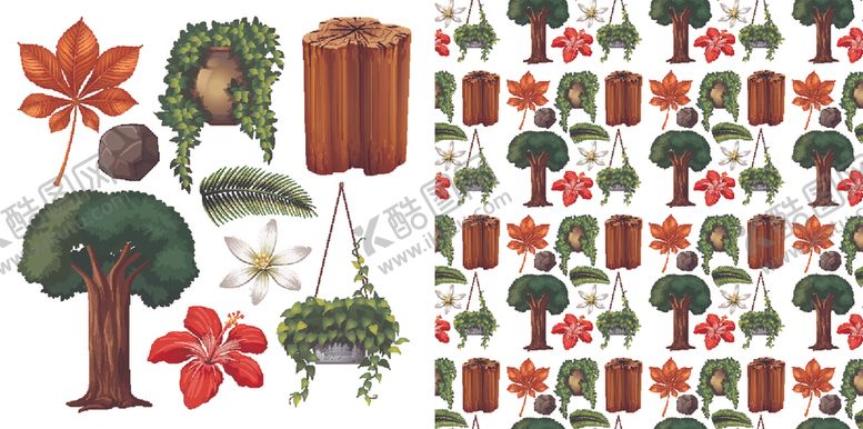 编号：12678810111347084255【酷图网】源文件下载-卡通印花图案