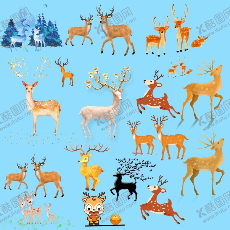 编号：78558809220534105029【酷图网】源文件下载-梅花鹿