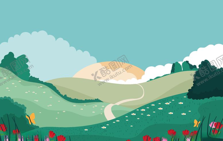 编号：31545010060105525389【酷图网】源文件下载-你好春天多彩背景