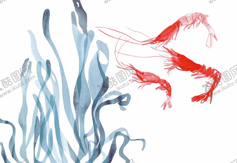 编号：52636510272015168155【酷图网】源文件下载-海洋鱼类水彩插画