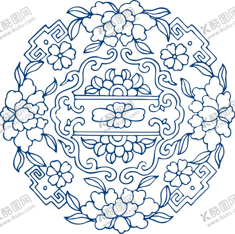 编号：93665705141907069907【酷图网】源文件下载-青花瓷图案