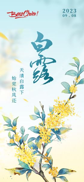 白露创意水墨海报