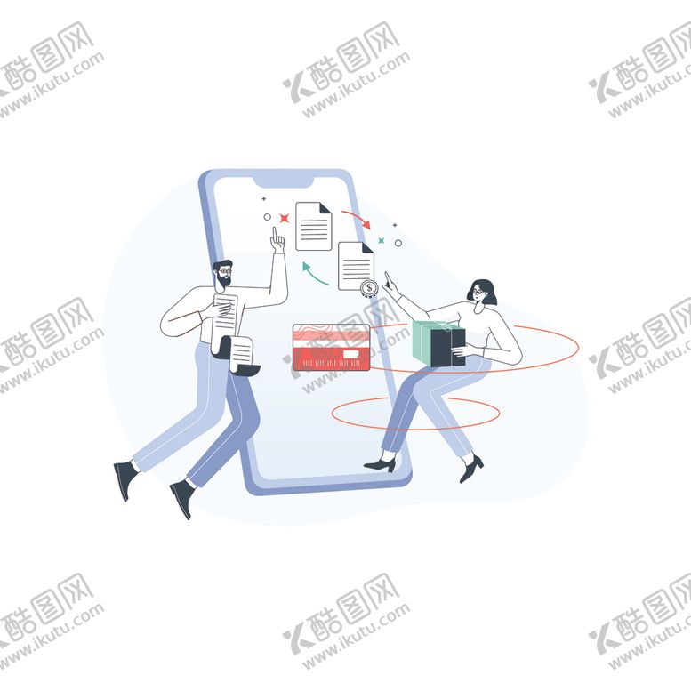 编号：23493207030859572094【酷图网】源文件下载-手绘电子购物