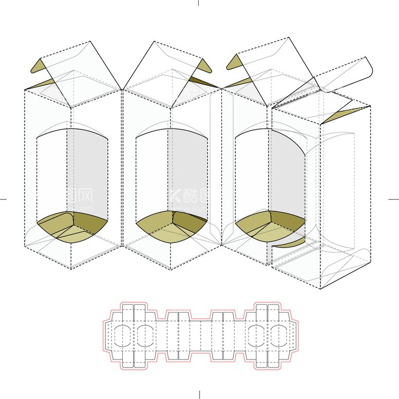 编号：39863010151942025687【酷图网】源文件下载-包装盒刀版图