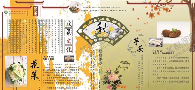 编号：44300810231014539428【酷图网】源文件下载-秋天蔬菜简介展板