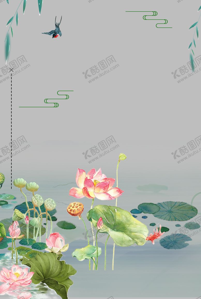 编号：44855211120701308130【酷图网】源文件下载-荷花背景