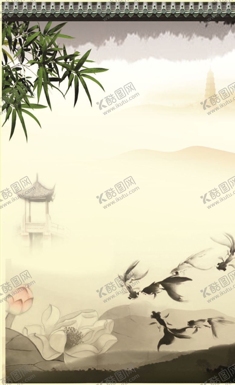 编号：27855407091155555479【酷图网】源文件下载-金鱼游水