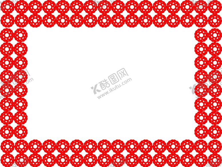 编号：09216309270310032680【酷图网】源文件下载-红色花框架矢量素材