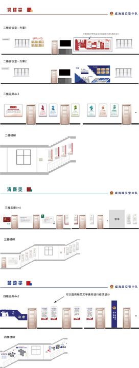 楼梯走廊文化墙面设计