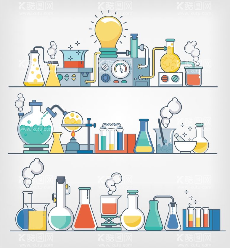 编号：43399812071252342996【酷图网】源文件下载-扁平化实验室化验器械