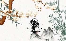 山水画墨中国风意境
