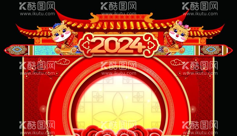 编号：47955111260014505527【酷图网】源文件下载-龙年拱门造型