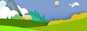 卡通出游海报banner