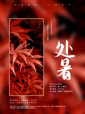 处暑来了宣传微信图