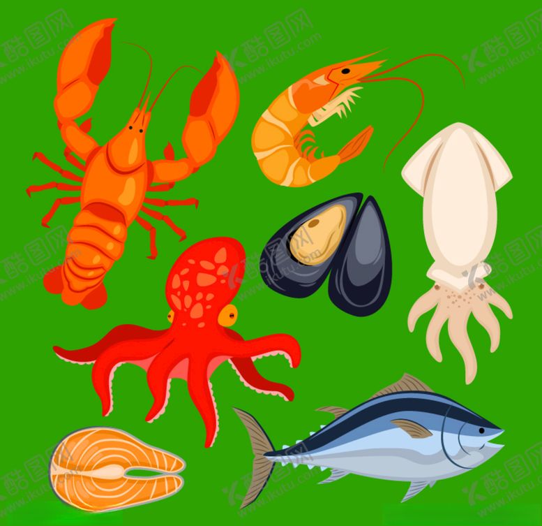 编号：55823407070010515534【酷图网】源文件下载-卡通海洋生物