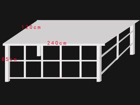 工作台 案子 方管桌子立体效果图