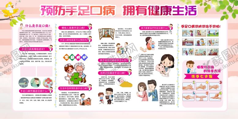 编号：78485410091521304675【酷图网】源文件下载-预防手足口病社会公益宣传展板