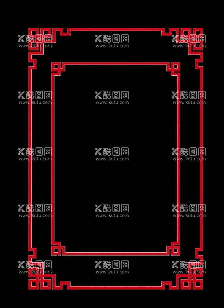 编号：48633111150040443459【酷图网】源文件下载-中国风中式边框纹饰案素材