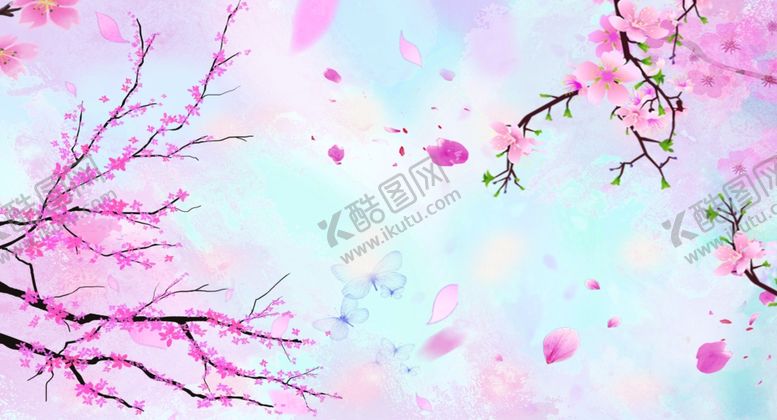 编号：88863009200249425952【酷图网】源文件下载-樱花婚礼背景