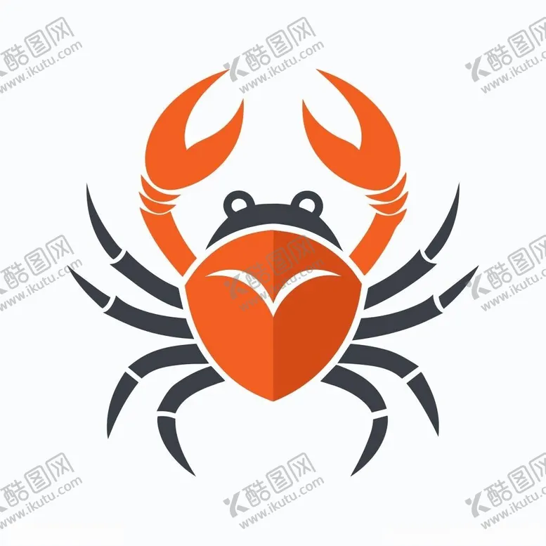 编号：77105901202205411004【酷图网】源文件下载-螃蟹简约logo设计