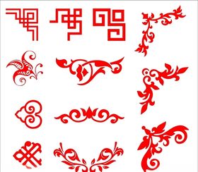 边角花纹