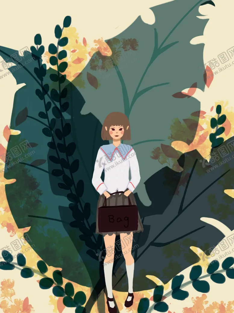 编号：50432606260602369619【酷图网】源文件下载-原创少女清新可爱插画
