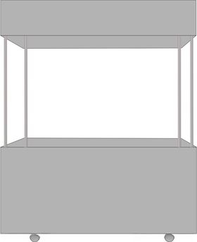 空白平面餐车模型