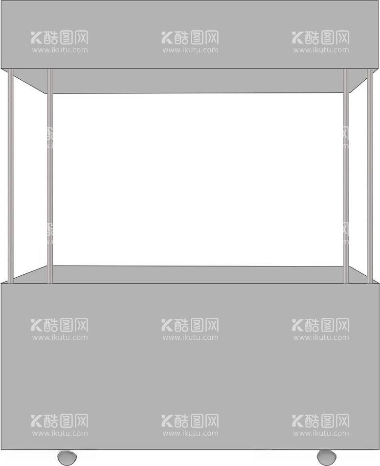 编号：26809412121958371843【酷图网】源文件下载-空白平面餐车模型