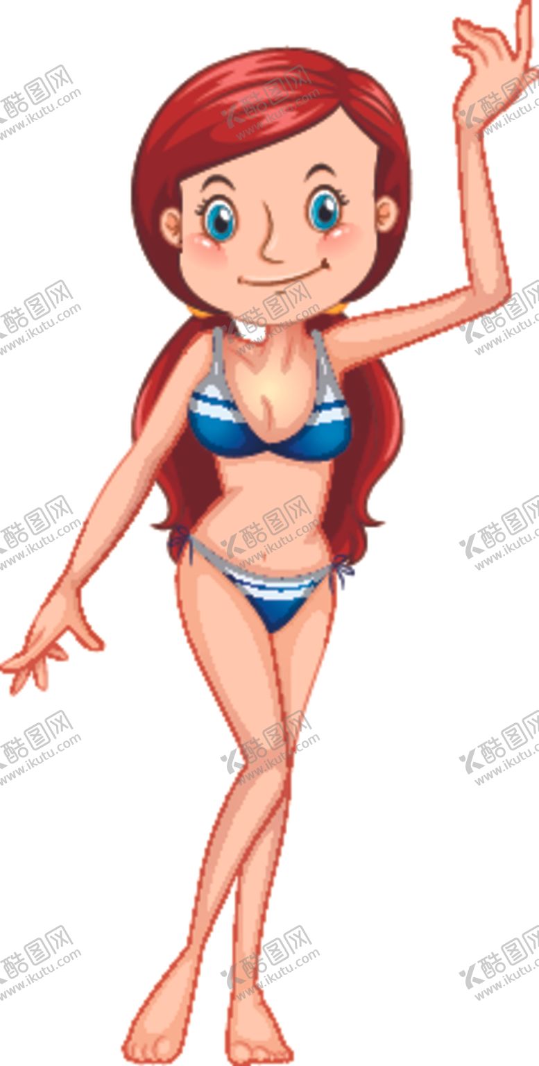 编号：77907109291839004996【酷图网】源文件下载-穿泳衣的女孩