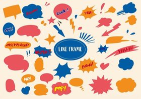 多彩创意对话气泡集合