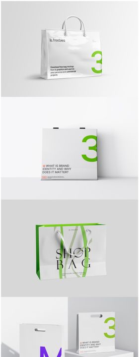 多种手提袋纸袋购物样机