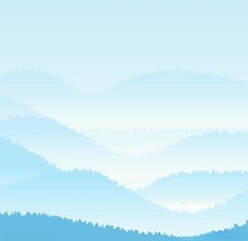 唯美渐变山峦插画背景素材蓝色