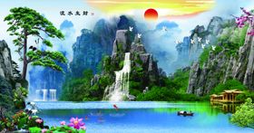 美容院屏风影背墙